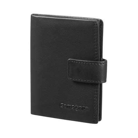 samsonite rfid blocking leather credit card holder black 7t007|Samsonite RFID Card Holder Black .